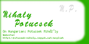 mihaly potucsek business card